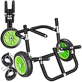tectake® Transportwagen klappbar für Surfbrett, Transporter für Stand Up Paddling Board, Kanu Boot oder Kajak aufblasbar, Trolley für Schlauchboot, Buggy für SUP, Surfbrett Zubehör - doppel