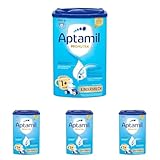 Aptamil Kindermilch 1 Plus – Für Kleinkinder im Wachstum – Mit wichtigen Nährstoffen - Ohne Palmöl – 1 x 800 g – 42 Portionen à 130 ml (Packung mit 4)