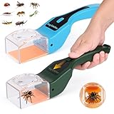 Apritsce Spinnenfänger, 2 Stück Kinder Tragbarer Insektenfänger mit Lupe, Handgehaltene Spinnenfalle, Spinnenfänger Extra Lang für den Außenbereich Zuhause Garten