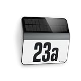 Steinel LED Solar Leuchte XSolar LH-N anthrazit, Dämmerungsschalter, 1100 mAh LiFe-Akku, inkl. beleuchtete Hausnummer