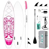 FunWater 10'6'–11'6' SUP Board, aufblasbares Stand-Up Paddle Board für alle Könnensstufen, ideal für Einsteiger & Familien, mit Anti-Rutsch Eva-Deck, Paddel, Pumpe & komplettem Zubehör