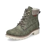 Rieker Damen Schnürstiefeletten Y9118, Frauen Stiefeletten, wasserabweisend, riekerTEX,schnürboots,Winterstiefeletten,warm,grün (54),38 EU / 5 UK