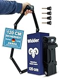 Widder Sehr sicheres Fahrradschloss Faltschloss 120cm mit 4 Schlüsseln | Faltschloss Fahrrad mit Halterung | ideal als E Bike Schloss, E Scooter Schloss & Bike Lock