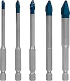 Bosch Professional 5x Expert HEX-9 HardCeramic Bohrer Set (für Dachziegel, Fliesen, Ø 4-10 mm, Zubehör Schlagbohrmaschine)