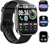 uaue AI Smartwatch Herren Damen, 1.91' Smart Watch mit Telefonfunktion,110+ Sportmodi Fitnessuhr mit AI-Gesundheitsanalyse/AI-Zifferblatt/Herzfrequenz/Schrittzähler/Schlafmonitor, Wasserdicht Sportuhr