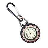 Abaodam Leuchtende Karabineruhr für Bergsteiger Robuste Mini taschenuhr mit Präzisem Quarzwerk Vielseitig Klippbar für Rucksack und Outdoor aktivitäten Langlebig und Zufällige Farbe