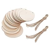 Sewroro 20 Stück Ostereier, Holzornamente, Ostereier, hängende Dekorationen, Osterei, hängende Holzanhänger (Stil 1)