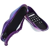 CIYODO Retro Festnetztelefon Lippenform aus Abs Schnurgebundenes Telefon für Zuhause Kreative Heimdekoration