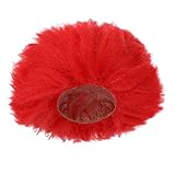 KarneLux Afro Perücke - Lockenperücke Accessoire Karnevalskostüm für Damen und Herren - Ideal für Fasching, Karneval oder Motto Partys (Rot)