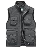OlyljpinZ Herren Outdoor Weste Leicht Atmungsaktiv Anglerweste Schnelltrocknende Freizeitweste Sommer Ärmellos Jacke Camping Fotografie Jagd Multifunktionsweste mit Mehreren Taschen
