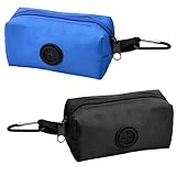 2 stück Wasserdicht Pet Poop Tasche Halter Kotbeutelspender für Hunde Hundekotbeutel-Spender mit Reißverschluss Haustier Kotbeutelspender Beutelspender für Spazierengehen mit Dem Hund, Laufen
