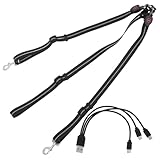 ifundom wasserdichte LED Pferdetraktionsleine mit Verstellbarem Brustgurt Langlebigem Akku USB Ladung Leuchtendem Pferdehalfter für Sicheres Reiten und Outdoor Events