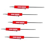 MUGE Racing Taschenschraubendreher Doppelende und Schlitz-Set, mechanischer magnetischer Schlitzkopf mit Clip, Mini-Taschenschraubendreher für Mechaniker, Elektriker (5, rot)