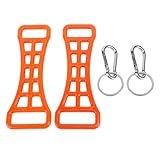Holigie Skischuh-Schnallen-Hilfswerkzeug, 2 Stück – robuster ABS-Kunststoff-Schnallenverlängerer, einfacher Spanner für Erwachsene, Kinder, Senioren (Orange)