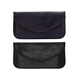 2 Stück Tasche mit Signalblockierungsfunktion, RFID Strahlenschutz No-Signal Anti Tracking Signal Blocking Bag Hülle für Handy Autoschlüssel Schlüsselanhänger Daten und Persönlichkeitsschutz