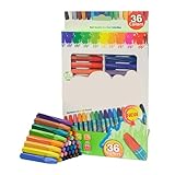 Öl-Pastellkreiden für Kinder, sechseckig geformte Stifte für Sketching, 15 x 1,5 cm, 36 verschiedene lebendige Farben, Kunst-Set für dekorative Malerei, von Bildern wie Ölfarben