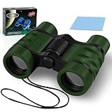 OSDUE Fernglas für Kinder, Spielzeug, Spielzeug, stoßfestes, für Jungen und Mädchen im Alter von 3–7Jahren, für Vogelbeobachtung, Jagen, Wandern, Geburtstagsgeschenke(Armeegrün)