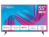 DYON Movie Smart 55 VX - 55 Zoll (139 cm) Fernseher (4K Ultra-HD Smart TV, Triple Tuner (DVB-C/-S2/-T2), App Store, Prime Video, Netflix, YouTube, DAZN, Disney+) [Modelljahr 2024]