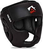 AQF Kopfschutz Boxen, Boxing Gesichtsschutz, MMA Kickboxen Kampfsport Helm, Muay Thai Schutzhelm, Box Training Headgear Schoner, Boxhelm Für Taekwondo, Sparring Karate, Schwarz Head Guard (M)