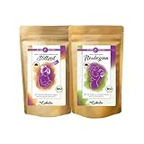 myEphelia | Set aus Bio Stilltee ohne Fenchel + Tee für den Neubeginn | mit reichlich BOCKSHORNKLEE (21%) | Frauenmantel, Schafgarbe, Hirtentäschel | bis zu 55 Tassen