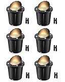 12W Bodenstrahler Außen mit Kabelverbindern, IP67 Wasserdichte Bogen Bodeneinbaustrahler Aussen 3000 K Warmweiß, 720LM Bodeneinbauleuchten Aussen für Wege, Einfahrten, Terrassen und Stufen (Warmweiß)