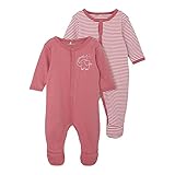 NAME IT 2er Pack Schlafanzüge aus Bio-Baumwolle Mesa Rose-74