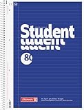 BRUNNEN Collegeblock Student | A4, Lineatur 21, 80 Blatt, blau