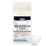 GOLDEN PEANUT Magermilchpulver 1 kg - fettarm sprühgetrocknet, lange haltbare Magermilch, Frischmilch Ersatz, Eisherstellung, Herkunft EU