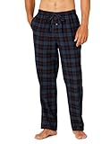 Amazon Essentials Herren Atmungsaktive Flanell-Pyjamahose (Erhältlich In Groß Und Schwer), Schwarz Blau Karomuster, XL