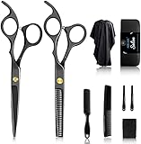 Haarschneideschere, Friseurscheren Haarschere Set Premium Schere Haare Schneiden Scharfe Licht Einseitiger Effilierer, Effilierschere - Profi Friseur Perfekter Friseurschere Haarschnitt Frisörschere