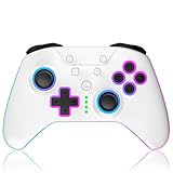 Xbox Controller Wireless für Xbox One, Xbox Series X/S, Xbox One X/S,2.4GHz RGB LED Licht Wireless Controller mit 3.5mm Kopfhörerbuchse,Weiß