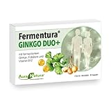 Fermentura Ginkgo Duo Plus – Ginkgo Biloba Kapseln mit Vitamin B12 & Folsäure | vollständig fermentiert & hochdosiert | Vegan – 1er Pack - 30 Kapseln