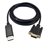 Alipis Displayport zu Vga Kabel 18m mit Verriegelung Monitorkabel fürpc Monitor und Projektor 1080P HD Videoübertragung Vga Adapter für Desktop und Laptop