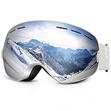 EXP VISION Snowboard-Skibrille für Herren, Damen und Jugendliche, Überbrille, Skifahr-, Snowboardbrille mit Antibeschlag- und UV-400-Schutz, Schneebrille mit Doppelgläsern