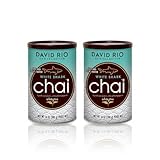 David Rio White Shark Chai – Weißer & Grüner Tee mit Zitrusnote & Cayenne – Cremig-milder Chai mit feiner Schärfe & frischem Aroma – 2 Dosen je 398 g