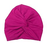 Maxtonser Mehrfach gedrehte Mützen, verstellbar, wendbar, einfarbig, für Kleinkinder, Haarschlafmütze für Kleinkinder
