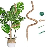 Mcbazel 160CM Monstera Rankhilfe Kokosfaser Rankhilfe mit Zubehör, Monstera Pflanzenstütze für Kletterpflanzen im Innenbereich
