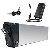 JHKJ Lithiumbatterie 48 V 13 Ah 8,5 Ah 10,5 Ah 15 Ah E-Bike-Batterie 36 V 12 Ah 10,5 Ah 7,5 Ah Ersatzbatterie mit Ladegerät und 4-poligem Anschluss für 500 W – 900 W Motoren,48v10.5ah 410mm