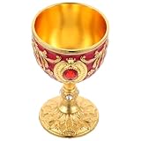 DOITOOL Retro Metall Schnapsglas Kleine Wein Whiskey Tasse mit Gravur Edler Langlebiger Trinkbecher für Zuhause Bar und Party Praktisches und Stilvolles Geschenk