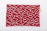 HERBALIND Kirschkernkissen 30x20 cm Herzchen – 600gr Kirschkern Wärmekissen – Natürliche Wärmekompresse Mikrowelle & Backofen – 100% Baumwolle OEKO Tex, Handmade in Germany