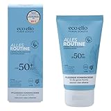 eco elio LSF 50+ nachhaltige Sonnencreme 75ml 'Alles Routine' I Sonnencreme ohne Octocrylene und Mikroplastik I Sunscreen Face Sonnencreme Gesicht 50+ I Sonnencreme Reisegröße I Sonnencreme Körper 50+