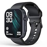 SOUYIE Smartwatch Damen Herren, 1.99' AMODEL Display Smart Watch mit Telefonfunktion, 3ATM Wasserdichter Fitness Tracker mit Blutdruck Herzfrequenz SpO2 Schlafmonitor, Fitnessuhr für Android iOS