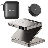 Zip Tri-Fold DLP Mini Beamer Bundle mit CasePlay, MagPlay-Magnethalterung, verzögerungsfreiem Fokus, One-Click-Screen-Mirroring, Vollbildmodus, Type-C Schnellladung, 5.000-mAh-Akku, Gold