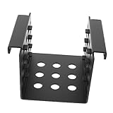 UKCOCO Festplatten-konvertierungshalterung Fahren Scheibe Interne Festplatte Käfig Kabel Gestell Steht Groß Festplatten-Rack Ssd Externes Laufwerksgehäuse Zubehör Aluminiumlegierung Black