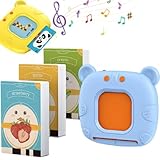 Sprechende Lernkarten mit britischem Englisch, 224 Wörter, Lern-Lesemaschine, frühes Lernspielzeug, interaktives Geschenk für 2 3 4 5 6 Jahre alte Babys, Jungen, Mädchen (blau)