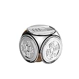 Winddichtes Fackel-Butan-Feuerzeug, nachfüllbarer Butan-Brennstoff mit roter Flamme, Kugelfeuerzeug, geeignet for Outdoor, Kerze, Reisen (Brennstoff Nicht im Lieferumfang enthalten)(Silver)