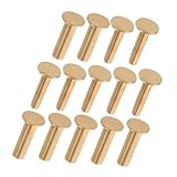 BATHVEVE 7 Paare Messernieten Kupfer DIY Messergriff Befestiger Stabile Verriegelung Einfache Montage Handgefertigte Küchenmesser Griffreparatur Zubehör