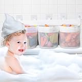 Badewannenspielzeug Aufbewahrungstasche - Große Badewannenspielzeug Mesh Tasche, Spielzeugnetz Badewanne Aufbewahrung und Sortierung von Spielzeug Geeignet für Badezimmer, Kinderbaden