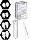 4 Pairs Vampir Zähne Kit 4 Größen Vampirzähne Halloween Cosplay Vampir Fangs Gefälschte mit 1 Rohr Zähne Pellets Klebstoff für Party Cosplay, Halloween, Demon, Witch