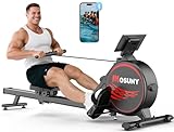 Rudergerät für Zuhause, Verbessertes Magnetisches Rudergerät mit 16 Widerstandsstufen 80 Pfund Spitzenwiderstand, Upgrade Doppel-Slide-Rails Ultraleise, App-Kompatibel, Belastbar bis180kg Rowing